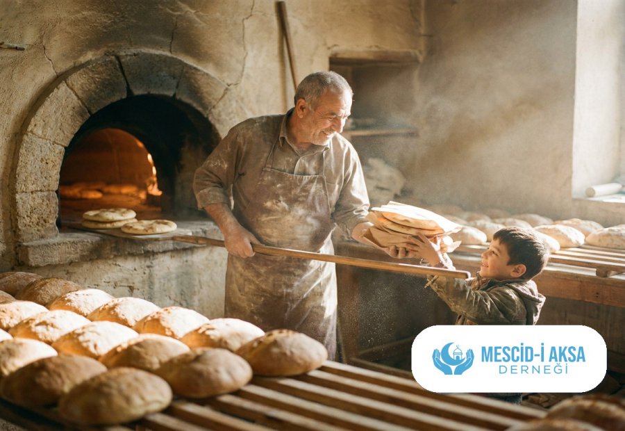 Gazze'de Ekmek Dağıtımı